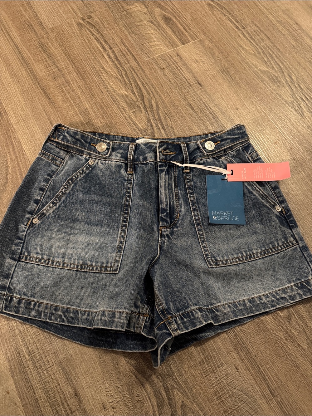 Market & Spruce Women's Dark Indigo Denim Shorts